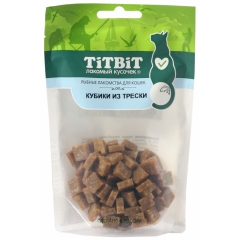 Titbit Кубики из трески для кошек (Рыбные лакомства) 60гр (103470)