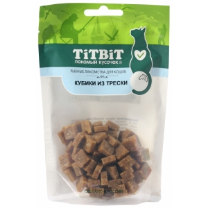 Titbit Кубики из трески для кошек (Рыбные лакомства) 60гр (103470)