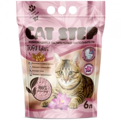 Cat step Tofu Lotus Комкующийся растительный наполнитель