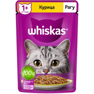 Whiskas Паучи для Кошек Рагу с Курицей 75гр*28шт (102038)