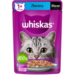 Whiskas Паучи для Кошек в Желе Лосось 75гр*28шт (102050)