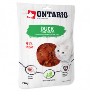 Ontario Лакомство для кошек тонкие кусочки из Утки 50гр (55134)