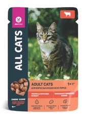 All Cats Паучи для кошек Тефтельки с Говядиной в соусе 85гр*28шт (102542)