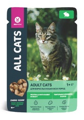 All Cats Паучи для кошек Тефтельки с Кроликом в соусе 85гр*28шт (102644)