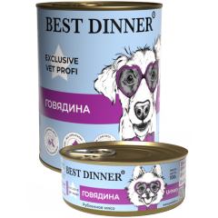 Best Dinner Exclusive Vet Profi Urinary Консервы для собак профилактика МКБ Говядина с картофелем 340гр*12шт (7673)