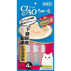 Inaba чао Чуру пюре для кошек профилактика цистита, куриное филе 4шт (57233)