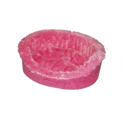 Dezzie Меховой лежак розового цвета для кошек 50см*40см*16см (22992)