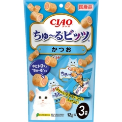 Inaba чуру-Битс Подушечки для кошек из курицы с начинкой тунец-бонито 3шт (57240)
