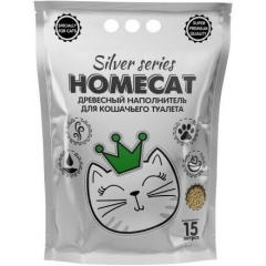 Homecat Silver Series Наполнитель древесный для кошек 3кг (80135)