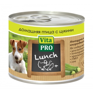 Vita Pro Lunch Консервы для Собак Домашняя Птица,Цукини 200гр (60222)