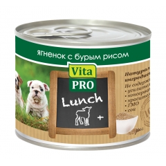 Vita Pro Lunch Консервы для Щенков Ягненок,Бурый рис 200гр (60227)