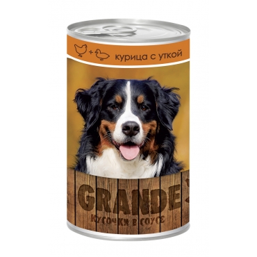 Vita Pro Grande Консервы для собак Курица с Уткой Кусочки в Соусе 1,25кг (61455)