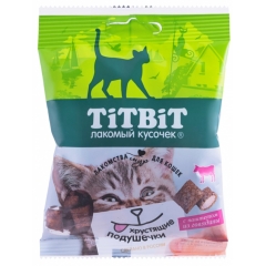 Titbit Хрустящие подушечки для кошек с паштетом из говядины 30гр (90904)