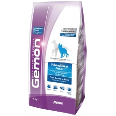 Gemon Dog Medium Adult корм для взрослых собак средних пород тунец с рисом 15кг