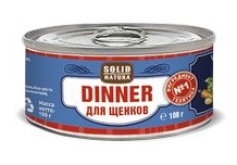 Solid Natura Dinner Влажный корм для Щенков Телятина 100гр (64791)