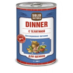 Solid Natura Dinner Влажный корм для Щенков Телятина 340гр (64792)