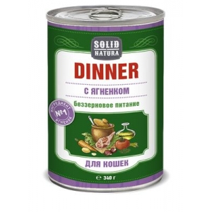 Solid Natura Dinner Влажный корм для Кошек Ягнёнок 340гр (64794)