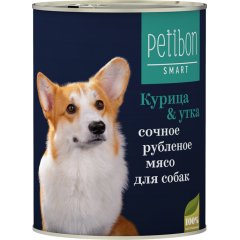 Petibon Smart Рубленое мясо для Собак с Курицей и Уткой 410гр (65857)