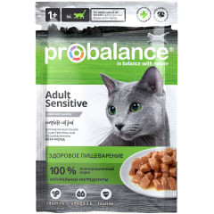 Probalance Sensitive Влажный корм для кошек Чувствительное пищеварение 85гр*25шт (66936)