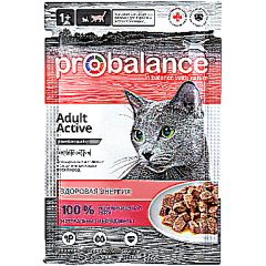 Probalance Active Влажный корм для Активных кошек 85гр*25шт (66937)