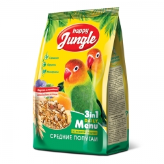 Happy Jungle Корм для средних попугаев 500гр (69345)
