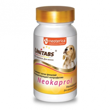 Unitabs Neokaprol Кормовая добавка для снижения запаха фекалий у щенков и собак и предотвращения копрофагии 100таб (91241)