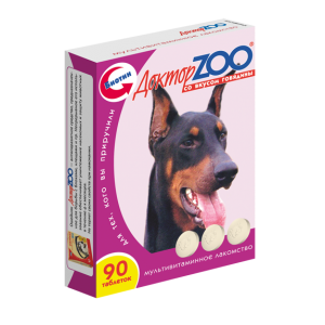 Доктор Zоо Витамины для Собак Со вкусом Говядины 90 табл*6шт (13691)
