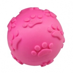 Homepet Игрушка для собак Мяч с рисунком лапки с пищалкой TPR Ф 6см (70101)