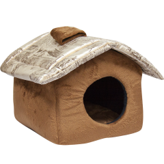 Зооник Дом для Кошек с крышей Микровелюр Милано (72703)