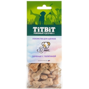 Titbit Печенье с Телятиной для Щенков 70гр (73623)