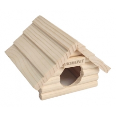 Homepet Домик для мелких грызунов деревянный 13*13,5*10см (78042)