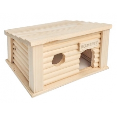 Homepet Домик для мелких грызунов Южный деревянный 18*13*11см (78043)