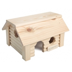 Homepet Домик для мелких грызунов Баня деревянный 15*20*12см (78044)