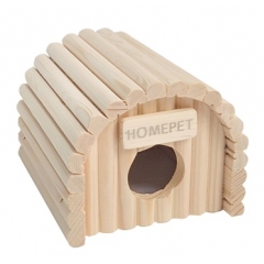 Homepet Домик для мелких грызунов Ракушка деревянный 12*13*10см (78045)
