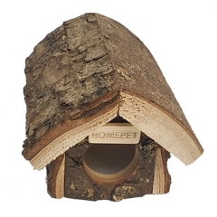 Homepet Домик для мелких грызунов Избушка деревянный 16*12*10см (78047)