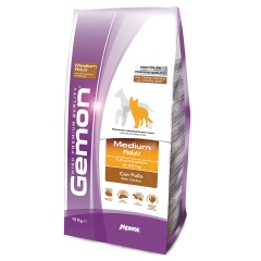 Gemon Dog Medium корм для взрослых собак средних пород с курицей 15 кг