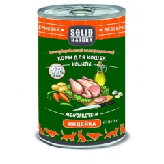 Solid Natura Влажный корм для Кошек Индейка 340гр (80343)