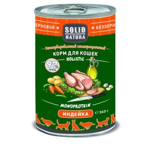 Solid Natura Влажный корм для Кошек Индейка 340гр (80343)