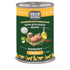 Solid Natura Влажный корм для Кошек Курица 340гр (80345)