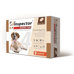 Inspector Quadro Tabs Инсекто-акарицидные таблетки от всех паразитов для собак более 16кг (79632)