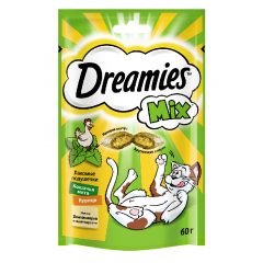 Dreamies для Кошек Лакомые подушечки Курица с Мятой 60гр*6шт (83015)