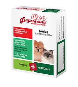 Фармавит Neo Витаминный комплекс Биотин для Кошек и Собак 90таб (04364)