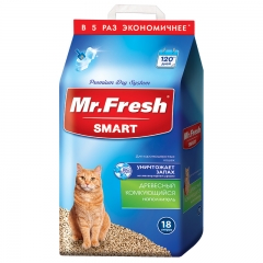 Mr. Fresh Наполнитель Древесный-Комкующийся для Короткошерстных кошек
