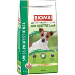 Biomill Adult Sensitive Mini Корм для собак Мелких пород Ягнёнок с Рисом
