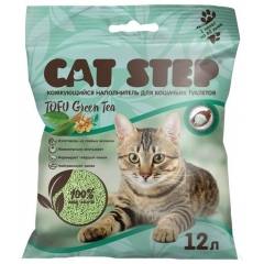 Cat Step Tofu Green Tea Комкующийся наполнитель растительный