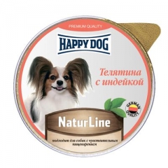 Happy Dog Natur Line Паштет для Собак Телятина с Индейкой 125гр (90129)