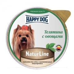 Happy Dog Natur Line Паштет для Собак Телятина с овощами 125гр (90130)