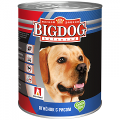 Зоогурман BigDog Grain line Влажный корм для собак Ягненок с рисом 850гр (56477)