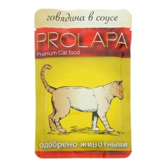Prolapa Premium Пауч для кошек Говядина в соусе 100гр*26шт (82163)