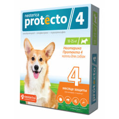 Neoterica Protecto 4 Капли на холку для собак 10-25кг, 2шт (76777)
